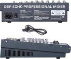 Boytone Dj Mixers 8 Channel Audio Mixer Sound Board with Bluetooth, USB MP3 Port Player with 48V Phantom Power Sounds Mixer with 16 Bit FX Effect, BT-80MX