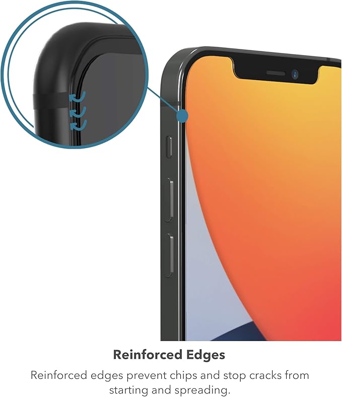 ZAGG InvisibleShield Glass Elite Privacy+ - Privacy Screen Protector for iPhone 12 Pro, 12, 11, XR – 3X Impact Protection (200106681)