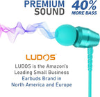 LUDOS OMNITONE USB C Headphones for iPhone 16 15 Pro Max Plus iPad Pro, 5 Years Warranty, USB-C Earbuds for Samsung Galaxy S24 S23 S22 S21 S20 A55 A54 A53, USB Type C Earphones - Turquoise