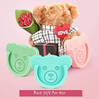 TOPGO Socket Car Mount for Phone Holder Cute Bear Style Silicone Grip Stand with Phone line Clasp for Collapsible Socket User Used on Dashboard, Home, Office, Kitchen, Desk, Wall (Color) 3 Pack
