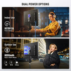 NEEWER 192 LED Video Light Panel, 20W Ultra Thin 8000mAh Bi Color Dimmable DSLR Camera Soft Photography Key Lighting 3200K-5600K CRI97+ for Studio Recording Live Streaming, Cleaning Cloth