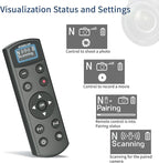 Rechargeable Shutter Release for Nikon AODELAN Wireless Camera Remote Control Compatible with COOLPIX P1000, P1100, P950, B600, A1000, Z50, Z30, Z fc, Z6 II, Z7 II,Z5, Replaces Nikon ML-L7(Black)