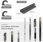ELETIUO Pencil Holder For Most Pens,Pencils,Self-Adhesive Stick To Notebooks,Diary,Desks,Whiteboards Or Any Surface,Silicone Pen Holder For Home,Office And Desk Organization,Black