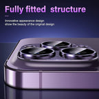 Uyiton for iPhone 14 Pro/iPhone 14 Pro Max Camera Lens Protector, [Drop Protection] 9H Tempered Glass Camera Cover screen Metal Ring Case Friendly Scratch Resistant Easy to Install - Glitter Purple