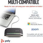 Poly Sync 20 USB-C Personal Portable Smart Speakerphone (Plantronics) – Long Battery Life – Noise/Echo Reduction -Works w/Teams (Certified), Zoom, PC, Mac, Mobile – Amazon Exclusive
