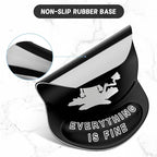 ITNRSIIET Ergonomic Mouse Pad with Gel Wrist Support Small Wrist Rest Smooth Surface Non-Slip PU Base Comfortable Office Supplies Pain Relief, 8.7 x 7.2 inches, Funny Cat