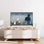 Dual-Monitor-Stand-Riser-For-Desk Adjustable Length 32-40 Inch，Large Desktop Computer Monitor Riser For 2 Screens，Desk Shelf Organizer Riser Stand For Computer/Laptop/PC/Printer/TV White