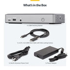 StarTech.com USB-C Docking Station (USB4), Triple 4K 60Hz Monitors, Up to 100W Laptop Charging, 2.5GbE, Driverless, Not macOS Compatible