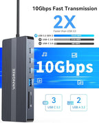 USB C Docking Station, 14 in 1 USB C Hub Multiport Adapter, Triple Display 3 Monitors with Dual 4K HDMI+VGA, 100W PD, 5xUSB A/C 10Gbps, Ethernet, SD/TF, Audio Ports for Laptop/Lenovo/Dell/HP/Surface