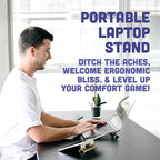 Steepy Portable Laptop Stand for Desk – Adjustable Height, & Portable Laptop Holder – Ergonomic Computer Stand for Cooling & Comfort – Slip-Proof, Sturdy Design – Universal Fit for 13-17 Inch Devices