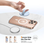 Magnetic Phone Ring Grip Holder, Silicone Finger Loop Grip, Compatible with MasSafe, Back of Phone for iPhone Pro Max/Plus/16/15/15/14/13/12 Series, Baby Blue