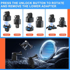 HONGDAK 70in1 Upgrade Action Camera Accessories Kit Compatible with GoPro Hero 13 12 11 10 9 8 7 6 5 4 3 3+ Max 11 mini Insta360 X5 X4 X3 X2 GO3 DJI Osmo Action 4 3 AKASO Sony Sports DV