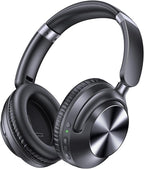 TAGRY Hybrid Active Noise Cancelling Headphones 100H Playtime Wireless Over Ear Bluetooth Headphone with Hi-Res Audio Fast Charging Comfort Earcups Headsets for Travel Home Office Phone PC Black