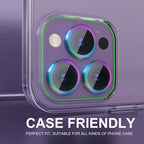 Choiche [3+1 for iPhone 14 Pro/iPhone 14 Pro Max Camera Lens Protector, 9H Tempered Glass Camera Cover Screen Protector Metal Ring Decoration Accessories (Colorful)