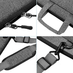 Universal Laptop Shoulder Bag 13-17.3 Inch Shockproof Briefcase with Multi-Pockets & Adjustable Strap for MacBook Pro/Air