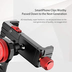 Cell Phone Tripod Mount, ULANZI ST-14 Smartphone Tripod Mount Adapter Aluminum with Cold Shoe, 360° Cell Phone Stand Holder Clamp for iPhone16 15 14 13 12 11 Max Pro iPhone X XR Xs 6 7 Plus