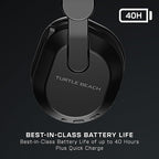 Turtle Beach Stealth 500 Wireless Amplified Gaming Headset for PC, PS5, PS4, & Mobile – 40-Hr Battery, Bluetooth, Memory Foam Cushions, Flip-to-Mute Mic, EQ Presets, Companion App – Black