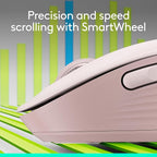 Logitech Wireless Mouse Signature M650- Small Hands, 2-Year Battery, Silent Clicks, Customizable Buttons, Bluetooth, PC/Mac/Chromebook - Rose, Right-Handed, Small-Medium