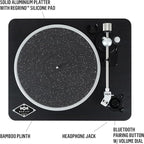 House of Marley Stir It Up Wireless Bluetooth Turntable - Sustainably Crafted Bamboo Record Player, Recycled Rewind Fabric, Superior Sound, Black
