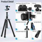 SIRUI 60" Carbon Fiber Tripod for Camera with 360° Panoramic Ball Head, Arca QR Plate, Compact Lightweight 2.1lbs Travel Tripod for DSLR Video Camcorder, Max Load 10kg, Traveler X-III