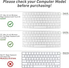 Allinside Silicone Keyboard Cover for iMac Magic Keyboard A2449/A2450, Protective Skin for iMac 24" Wireless Keyboard Released in 2021, US Layout, Transparent