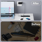 Powered USB Hub 3.0, 10-Port USB Splitter Hub with Individual On/Off Switches and 12V/2A Power Adapter USB Extension