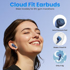 Wireless Earbuds, Bluetooth Headphones with Deep Bass Stereo, 48H Playback Ear Buds with LED Power Display Charging Case，Lightweight, IPX7, in-Ear Earphones with Mic for for Phone Tablet Laptop, Blue