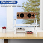 BESIGN MS01 Monitor Stand Riser, Height Adjustable Laptop Stand, Computer Monitor Stand for Monitor, Computer,Laptop,Printer (White)