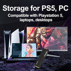 4TB PS5 SSD with Heatsink PCIe Gen4 NVMe M.2 Gaming SSD, 7400MB/s Read, 4GB DRAM Cache, 3D TLC | Internal Solid State Drive Compatible with PS5 & PC(EN855)
