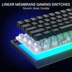 Redragon K522 60% Wired RGB Membrane Gaming Keyboard, Compact 61 Keys Linear Mechanical-Feel Switch Keyboard w/ 4 Extra On-Board Macro Keys & Media Control Keys