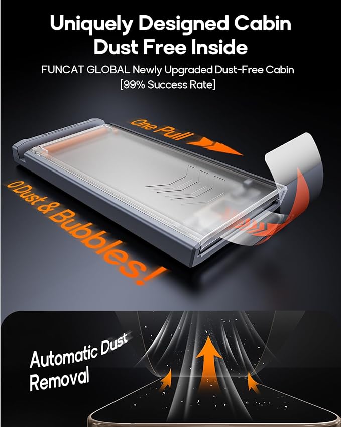 3 Pack for iPhone 14 Pro Max Tempered Glass Screen Protector, Dust Free CABIN, Auto Positioning, Bubble Free, High Definition, Easy Installation,9H+ Hardness