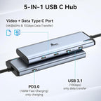 USB C Docking Station Dual Monitor 4K@60Hz DP Alt Mode, USB C Video Hub with 10Gbps Data Transfer, 100W PD Charging, USBC Splitter for Dell/HP/Lenovo, Portable Monitor and More Type C Devices