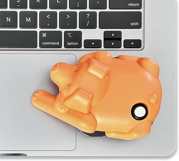 Laptop Trackpad Jiggler -AA Battery lasts 6 months -Undetectable -Cordless Mouse Jiggler -Does Not Work on DeII -Keeps Touchpad Active, Laptop Awake -Mechanical Mouse Mover -ON/Off Switch (Orange Dog)