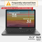 Magnetic Laptop Privacy Screen 13.3 Inch 16:9 - Removable Computer Privacy Filter Shield and Protector
