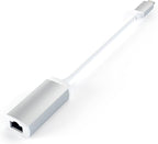 Satechi USB C to Ethernet Cable, Type-C Gigabit Ethernets Adapter, Aluminum Portable Ethernet-to-USB Converter for MacBook Pro/Air, iPad Pro/Air/Mini, Windows Laptop, Switch (Silver)
