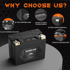 DKL20 700A LiFePO4 Motorcycle Lithium Battery, 12V 6Ah Powersports Battery, Compatible Jet Ski, Quad, Lawn Mower, Scooter, Generator Battery, Snowmobile