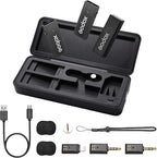 GODOX 【2025 Latest Model Movelink Mini LT Kit Wireless Microphone System, 2.4GHz Lavalier Mic 100m(328ft.) Range with Charging Case for iPhone, Camera, Vlogger, Youtuber, Interviewer