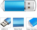 TOPESEL USB Flash Drive 5 Pack 4GB USB 2.0 Flash Drive Memory Stick USB Drive Thumb Drives USB Stick (5 Mixed Colors: Black Blue Green Red Silver)