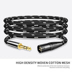 Kumiho XLR Male to 1/4 Inch 6.35mm TRS Stereo Cable Hi-Fi Balanced Bi-Shielded Interconnect Patch Cables for Microphones, Amplifiers, Mixers, Speakers 5FT