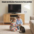Cord Protectors from Pets No Chew, 3/8 inch 10ft Wire Protector Cord Covers for Pets, Flexible Cable Sleeve Cord Management for TV/Computer/Electric Wires/Phone Charging Cables, White