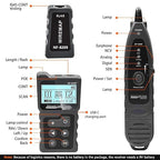 NF-8209 Network Cable Tester for POE Test/CAT5e/CAT6/CAT6a LAN Ethernet Wire Tracer,Detect Voltage Measure Fault Distance by TDR,Telephone Line Continuity Testing and Length Measurement