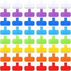 80 Pieces Self-Adhesive Cable Labels Multi-Color Cord Wire Labels, Nylon Writable Oval Tags, Hook and Loop Wire Tags for Cable Management, Computers and More