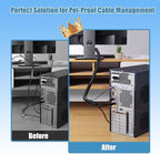 1 inch Cord Protectors from Pets No Chew, 10ft Wire Protector Cord Covers for Pets, Flexible Cable Sleeve Cord Management for TV Computer Wires