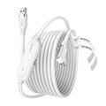 AMVR 16FT(5M) Charging Link Cable Accessories Compatible with Meta Quest 3/3S/Pico 4 - Data Line with Separate Fast Charging Port, High-Speed Max 5Mbps Transfer to PCVR/SteamVR, Play While Charger
