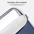 Voova Laptop Bag 17 17.3 Inch Waterproof Laptop Sleeve Case with Shoulder Straps & Handle, Computer Case Cover Slim Briefcase Compatible with 17-18” Hp Dell Asus Acer, Blue