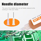 TOWOT No-Clean Soldering Flux Paste for Electronics, 30 ml, Pneumatic Dispenser with Plunger & Dispensing Tip