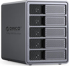 ORICO 5 Bay DAS Hard Drive Enclosure USB 3.0 for SATA 3.5 inch SSDs HDDs Bracket-Free External Hard Drive Bay Max up to 110TB ( Alluminum Alloy) -9858U3