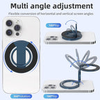 RESPECTED BRO-Magnetic-Phone-Ring-Holder with Dual Rings, Compatible with iPhone 16/15/14/13/12, Multifunctional Stand for Desk,Office,Gym,Kitchen & All Metal Surfaces, Finger Loop Grip (Dark Blue)