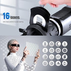 NEEWER Spotlight Snoot Only for NEEWER MS60B, MS60C, MS150B, MS150C LED Video Light, Conical Snoot with 20° Projection Lens, Adjustable Focus, 16 Gobos, 5 Color Gels, Bag, LS-48