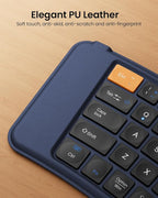 ProtoArc Ergonomic Foldable Keyboard, XK03 Split Folding Travel Bluetooth Keyboard, Ultra Slim, Portable for iPad, iPhone, Tablet, Laptop, PC - Dark Blue